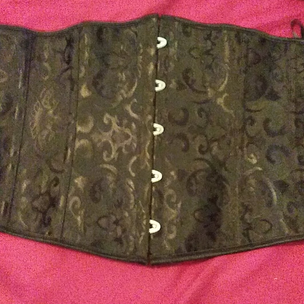 Black brocade corset Victorian inspired